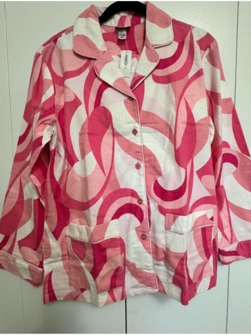 La SENZA Pink and White Swirl Pajama Set